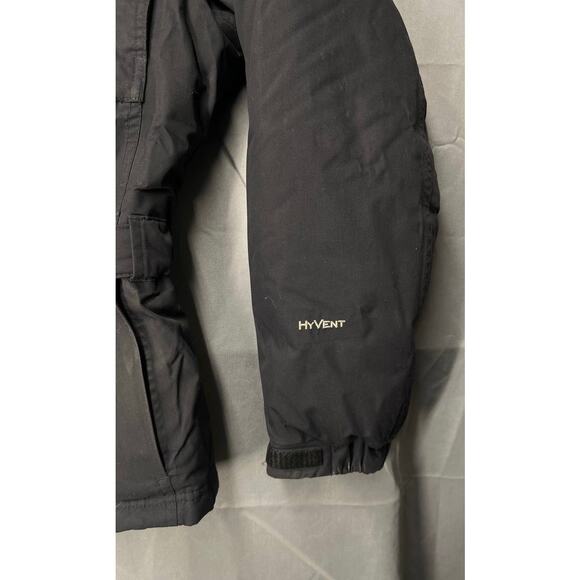The North Face Belted Coat Goose Down Parka Jacket Women Sz S Black Hyvent - Picture 11 of 14